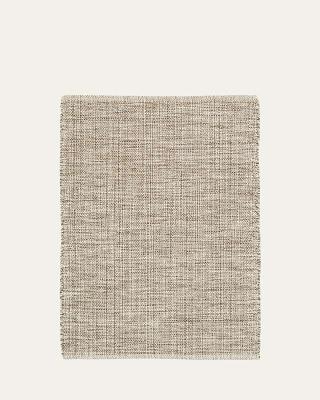 Marled Brown Handwoven Cotton Rug, 3' x 12'